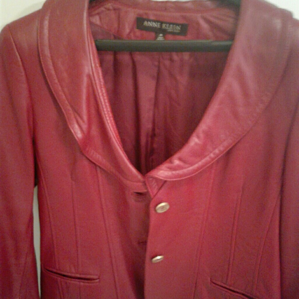 Red waist length jacket